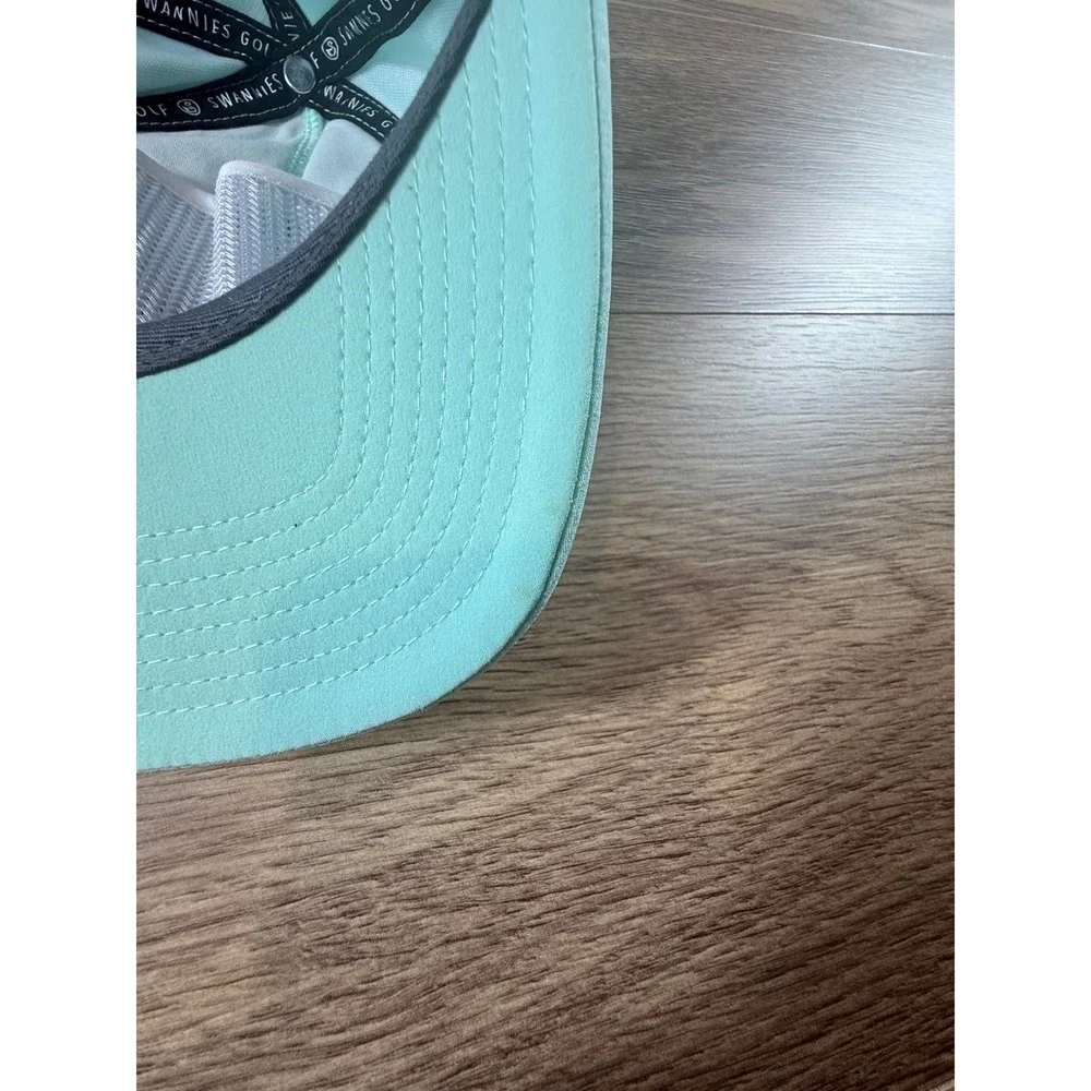 Swannies Golf How Fast Are They Rolling Snapback Hat Mint Green Rope Cap